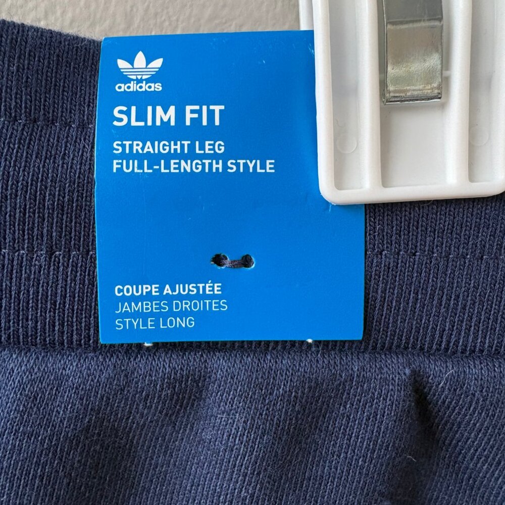 Adidas Men's Medium Slim Fit, Straight leg full length pant, in Navy - Picture 3 of 4
